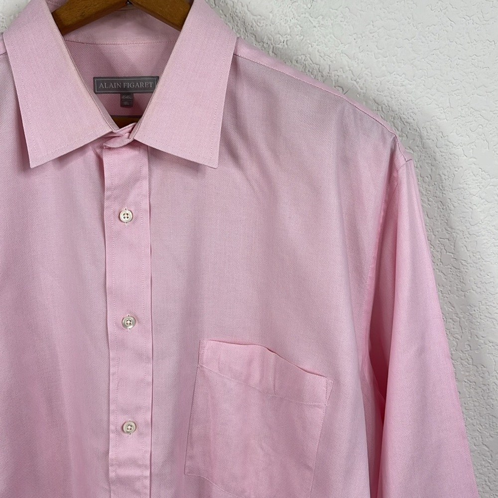 Alain Figaret Solid Pocket Button Down Shirt Doub… - image 1